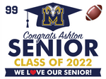 HS Banner Option 8: Grad Banner with Students Name and Sport/Activity (multiple sizes)