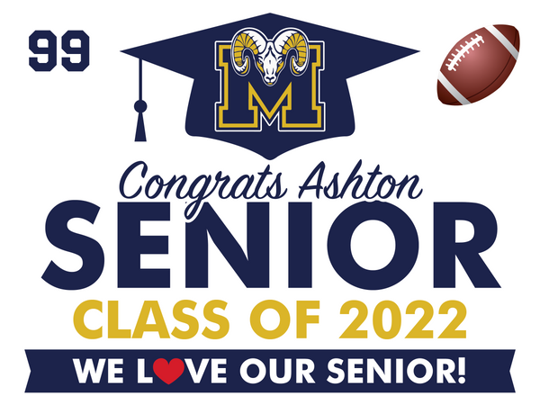 HS Option 8: Grad Sign with Student Name and Sport/Activity