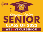HS Banner Option 5: Grad Banner with Student Name and College (multiple sizes)