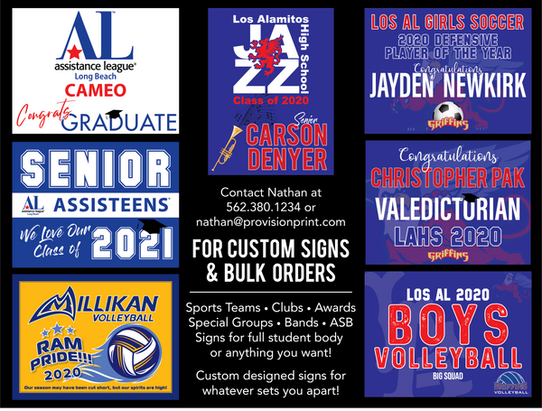 Custom Signs - Contact for Pricing