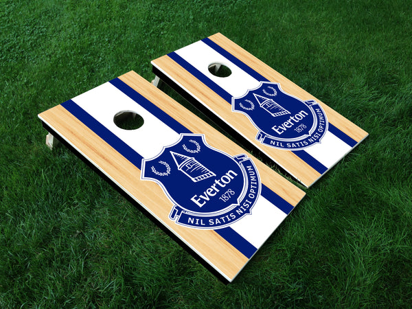 Everton FC White & Blue Vinyl Decal - Full Board Graphics for Cornhole Game  24" x 48" *DECALS ONLY