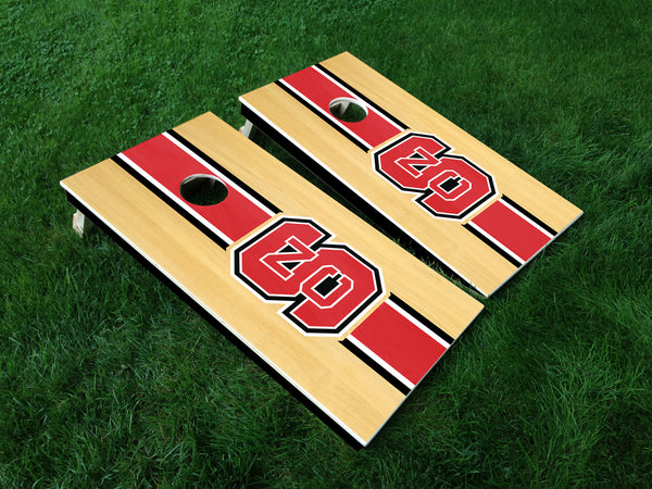 NC State Vinyl Decals - Full Board Graphics for Cornhole Game  24" x 48" *DECALS ONLY