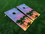 Palm Tree Sunset - Full Board Graphics for Cornhole Game  24" x 48" *DECALS ONLY