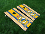 Real Madrid Gold & Blue Vinyl Decal - Full Board Graphics for Cornhole Game  24" x 48" *DECALS ONLY