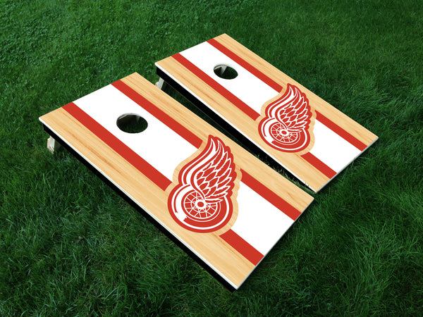 Detroit Red Wings Vinyl Decals - Set of 2 Full Board Graphics for Cornhole Game  24" x 48" *DECALS ONLY