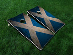 Scottish Flag Vinyl Decals - Set of 2 Full Board Graphics for Cornhole Game  24" x 48" *DECALS ONLY