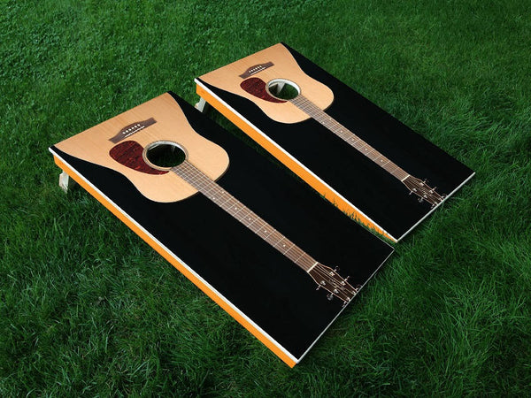 Acoustic Guitar Vinyl Decals - Full Board Graphics for Cornhole Game  24" x 48" *DECALS ONLY