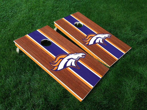 Broncos Vinyl Decals - Set of 2 Full Board Graphics for Cornhole Game  24" x 48" *DECALS ONLY