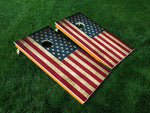 American Flag Vinyl Decals - Set of 2 Full Board Graphics for Cornhole Game  24" x 48" *DECALS ONLY