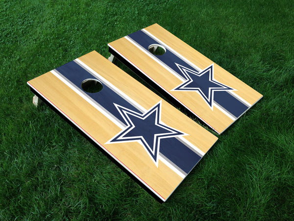 Cowboys Vinyl Decals - Set of 2 Full Board Graphics for Cornhole Game  24" x 48" *DECALS ONLY