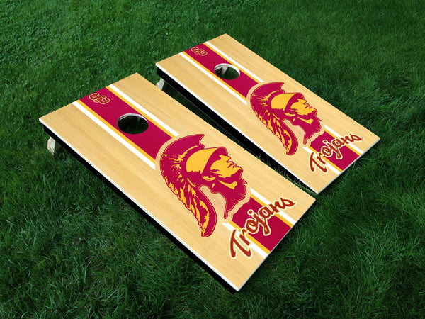 Trojans Vinyl Decals - Full Board Graphics for Cornhole Game  24" x 48" *DECALS ONLY