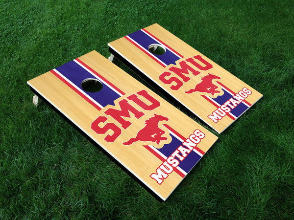 SMU Mustangs Vinyl Decals - Full Board Graphics for Cornhole Game  24" x 48" *DECALS ONLY