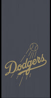 Dodgers Gold & Charcoal Blue Vinyl Decals - Full Board Graphics for Cornhole Game  24" x 48" *DECALS ONLY
