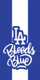 Dodgers LA Bleeds Blue Vinyl Decals - Full Board Graphics for Cornhole Game  24" x 48" *DECALS ONLY
