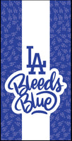 Dodgers LA Bleeds Blue Mini Logos Vinyl Decals - Full Board Graphics for Cornhole Game  24" x 48" *DECALS ONLY