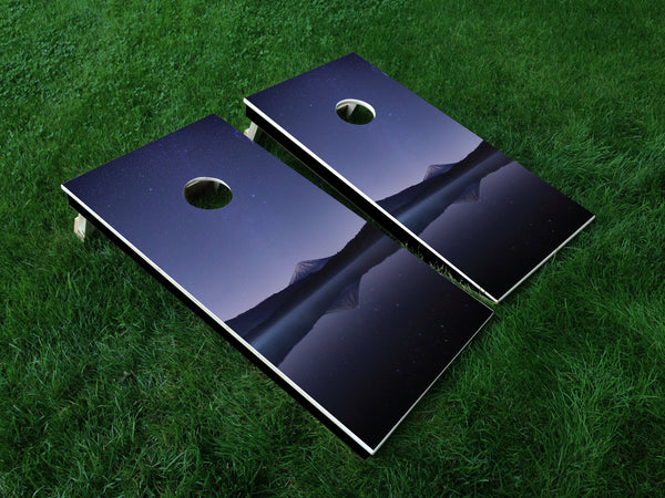Starry Reflection - Full Board Graphics for Cornhole Game  24" x 48" *DECALS ONLY