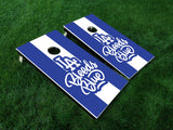 Dodgers LA Bleeds Blue Vinyl Decals - Full Board Graphics for Cornhole Game  24" x 48" *DECALS ONLY
