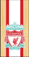 Liverpool FC White Stripe Vinyl Decal - Full Board Graphics for Cornhole Game  24" x 48" *DECALS ONLY