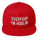 EVERYDAY I'M HODLIN' Flat Bill Snapback Cap - Graphic Provisions